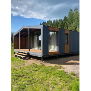 Готовый модульный дом с террасой DIP 64 м2