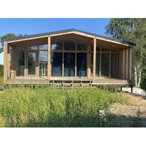 Готовый модульный дом с террасой DIP 72 м2