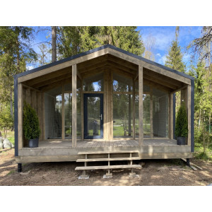 Готовый модульный дом с террасой DIP 82 м2